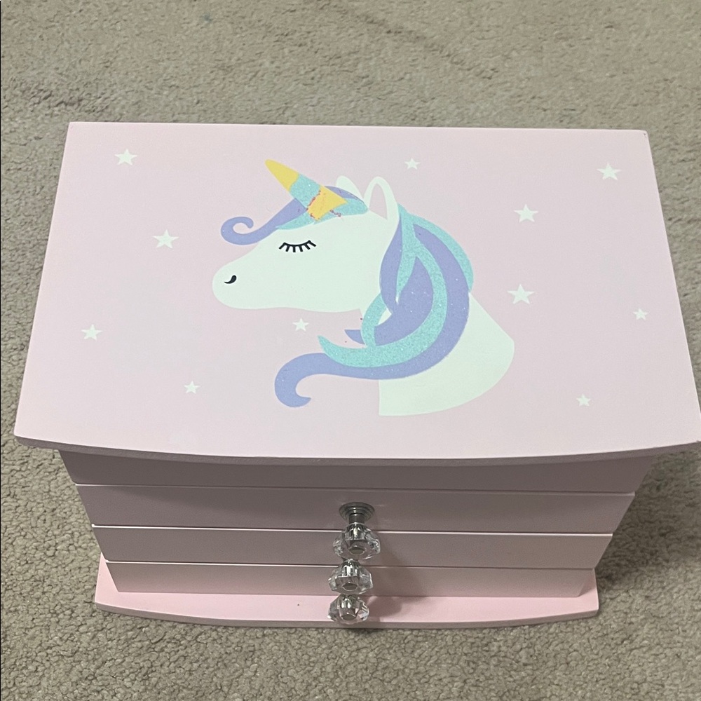 Pink Unicorn Jewelry Box